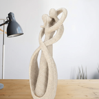 Abstract Couple Sculpture Resin Embracing Lovers Statue Modern Decorative Figurine for Living Room Bedroom Shelf and Office