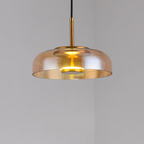 Glass Dining Room Pendant Light with Dimmable LED Light