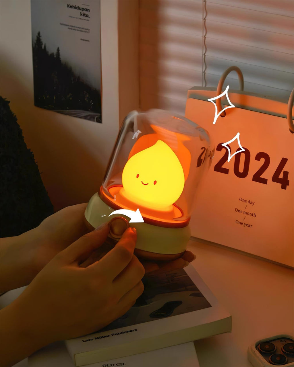 Dimmable LED Night Light Table Lamp with USB-C Charging