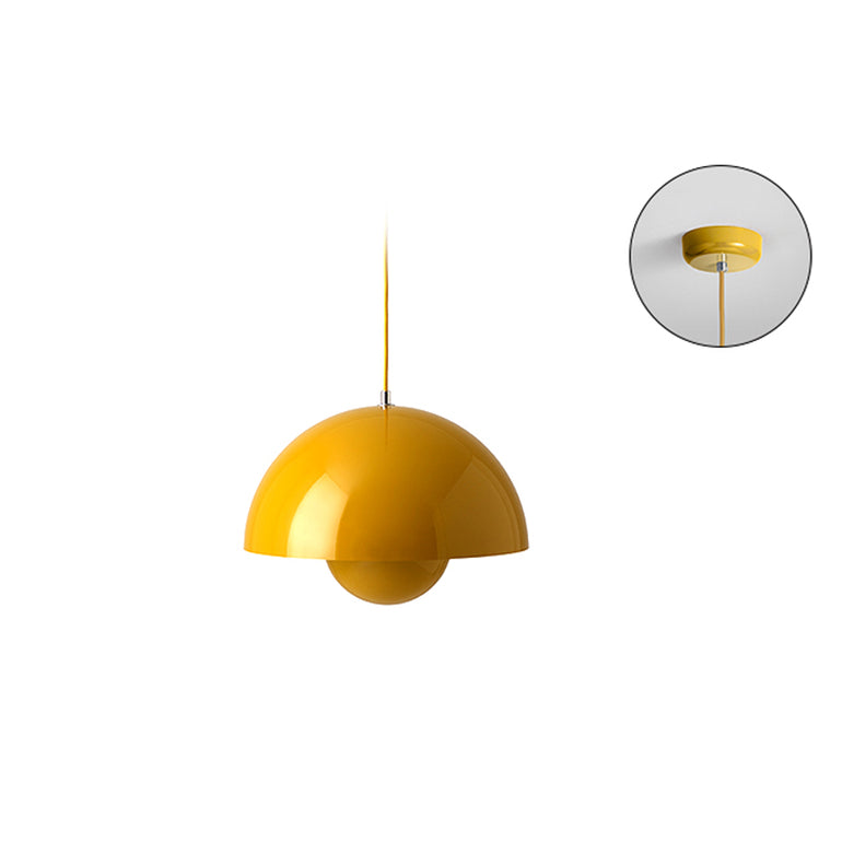 Aluminum Dome Pendant Light with E27 Socket | Dimmable Hanging Lamp