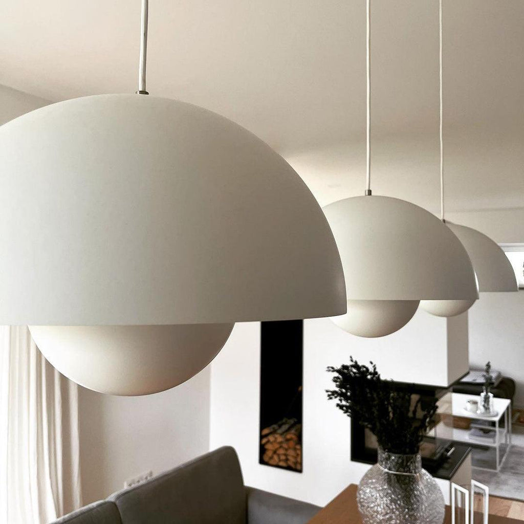 Aluminum Dome Pendant Light with E27 Socket | Dimmable Hanging Lamp