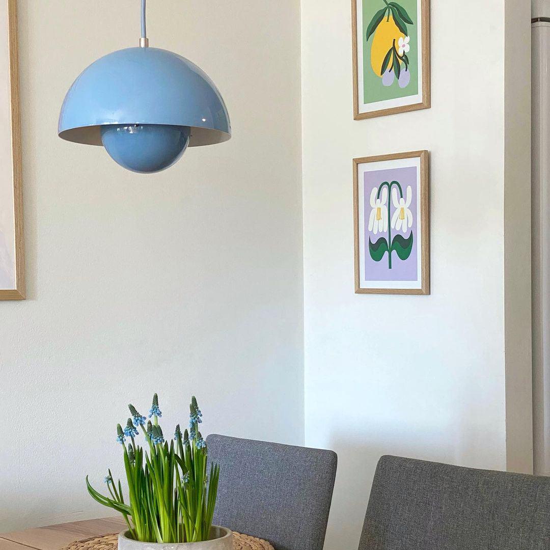 Aluminum Dome Pendant Light with E27 Socket | Dimmable Hanging Lamp