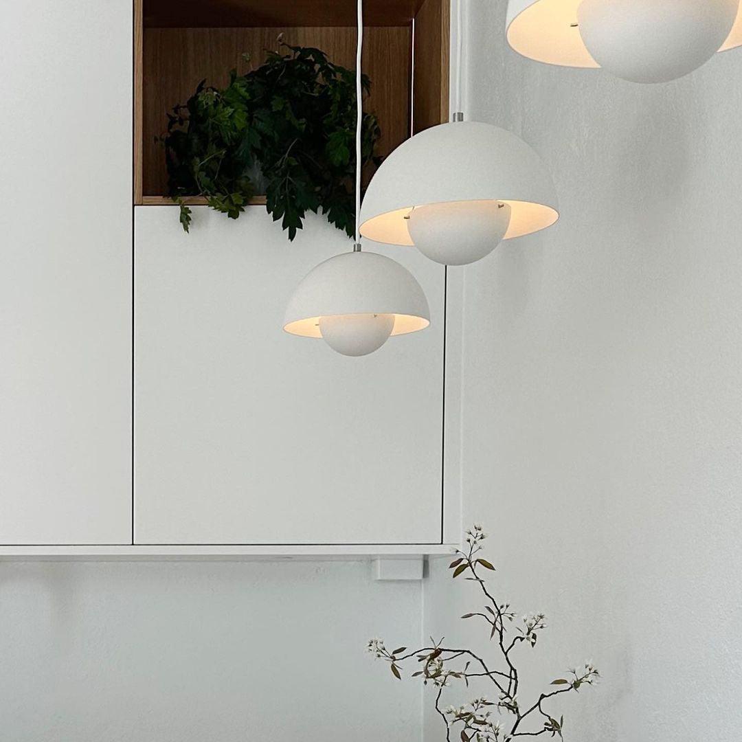 Aluminum Dome Pendant Light with E27 Socket | Dimmable Hanging Lamp