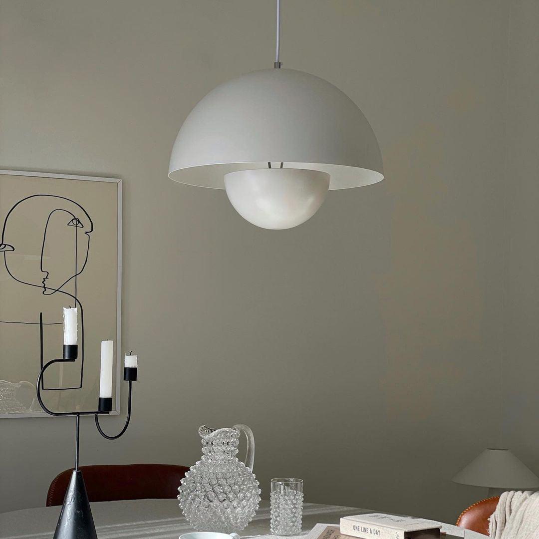 Aluminum Dome Pendant Light with E27 Socket | Dimmable Hanging Lamp