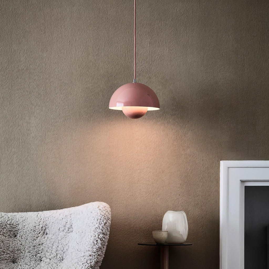 Aluminum Dome Pendant Light with E27 Socket | Dimmable Hanging Lamp