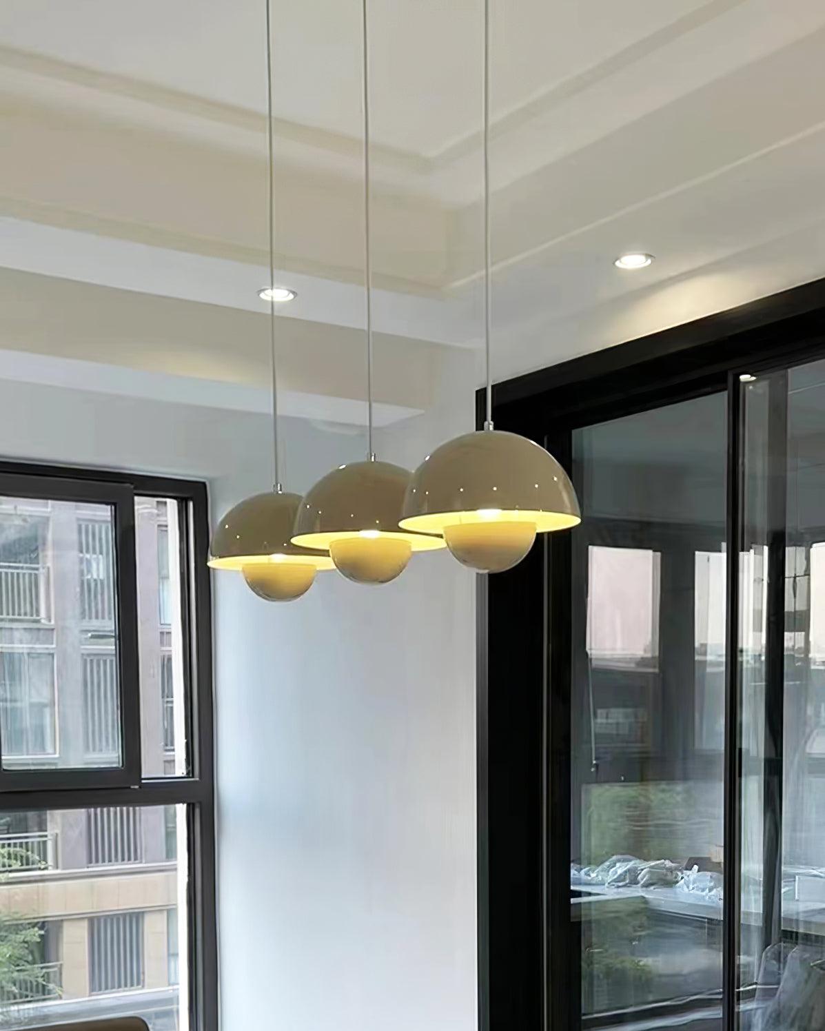Aluminum Dome Pendant Light with E27 Socket | Dimmable Hanging Lamp