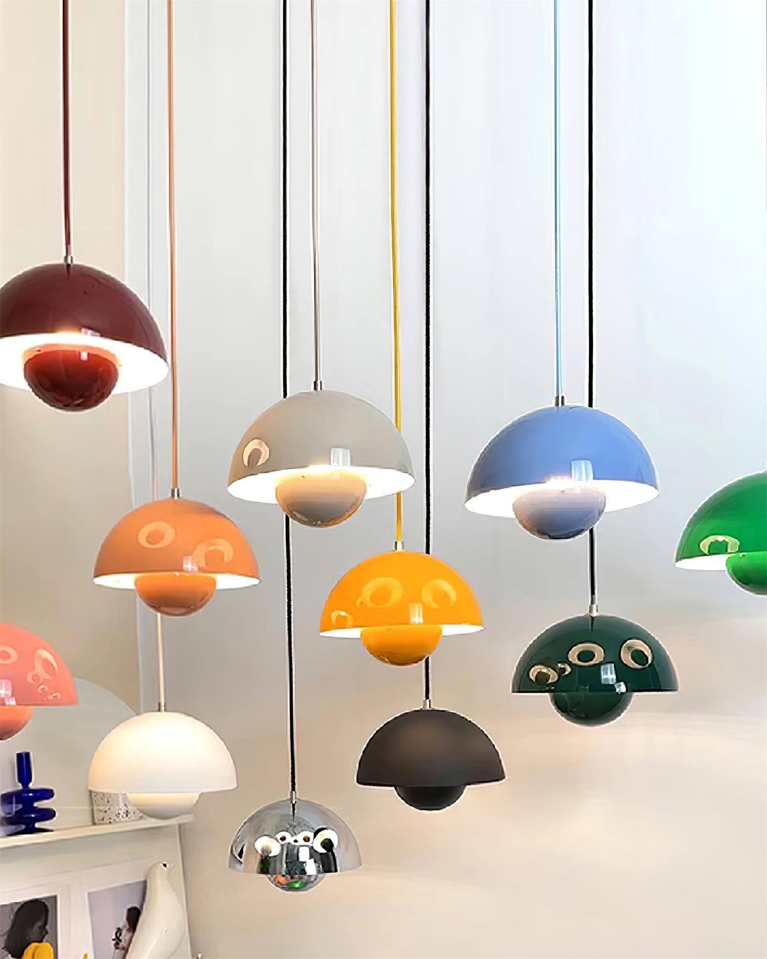 Aluminum Dome Pendant Light with E27 Socket | Dimmable Hanging Lamp