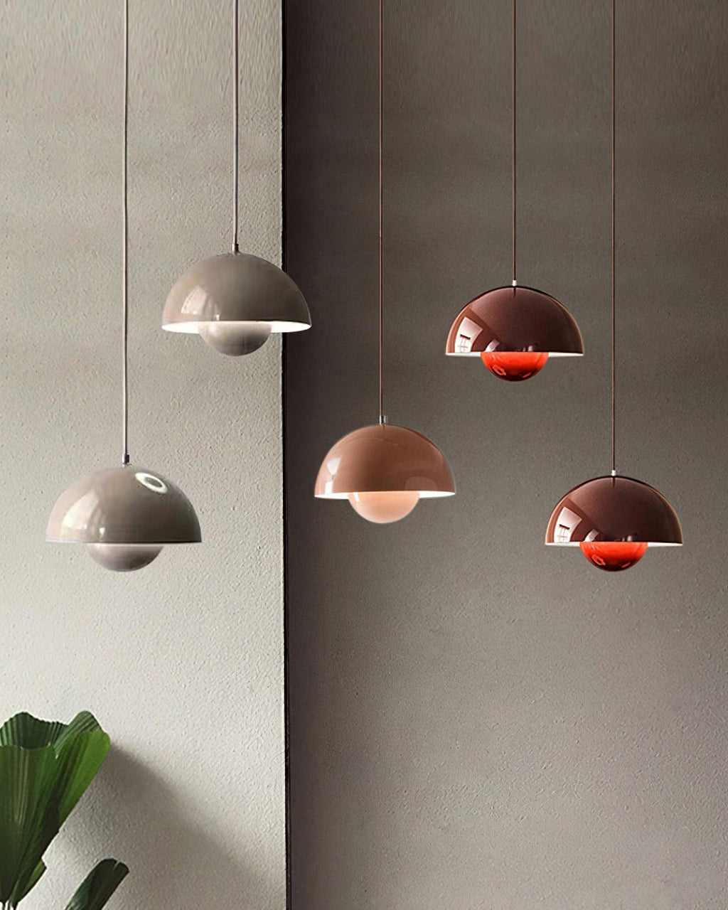 Aluminum Dome Pendant Light with E27 Socket | Dimmable Hanging Lamp