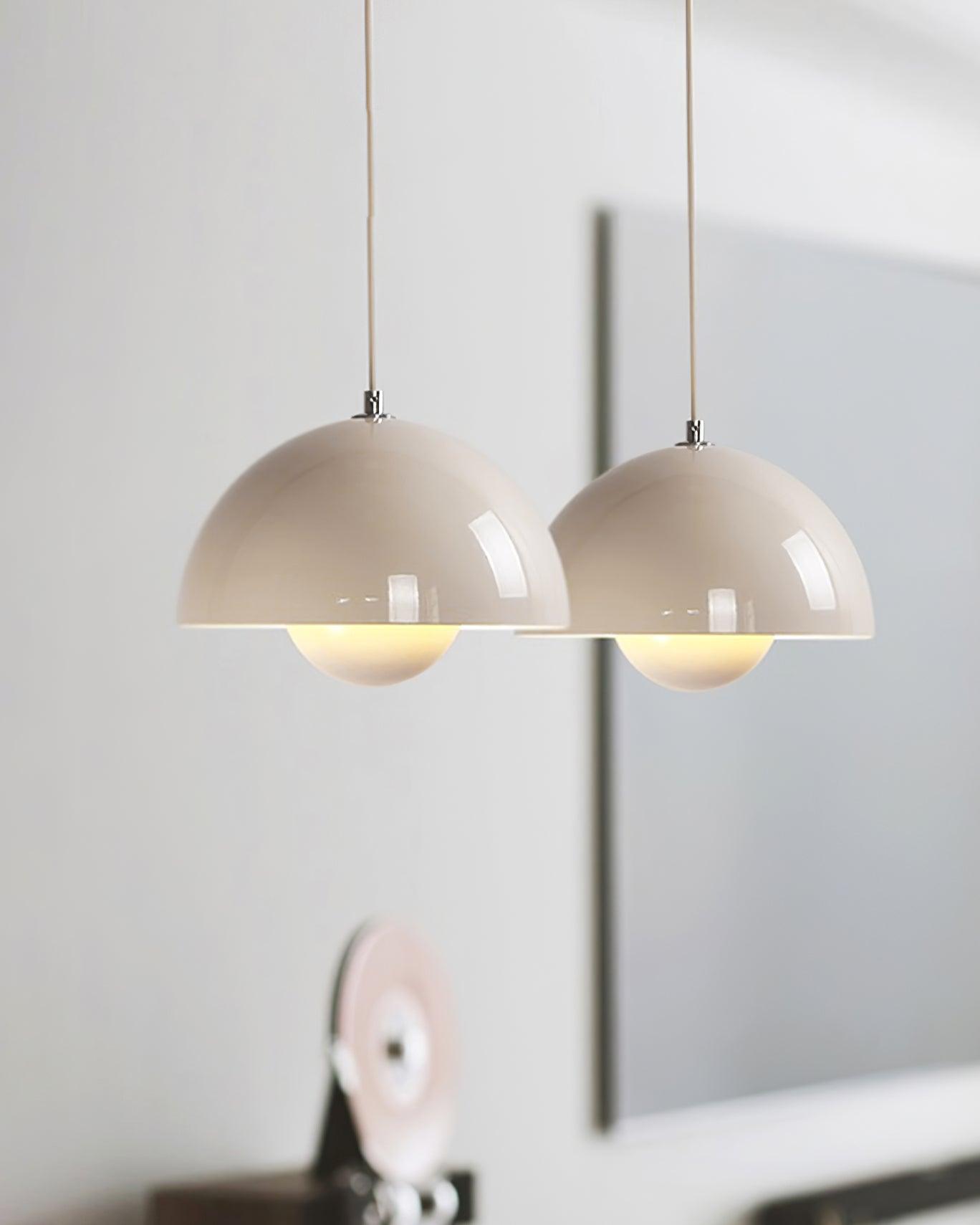 Aluminum Dome Pendant Light with E27 Socket | Dimmable Hanging Lamp