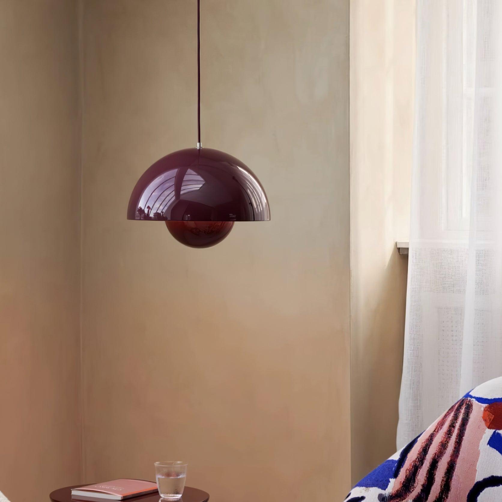 Aluminum Dome Pendant Light with E27 Socket | Dimmable Hanging Lamp