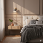 Modern Wooden Cone Shade Wall Sconce with Pull Chain