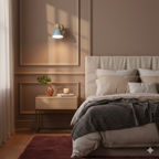 Modern Wooden Cone Shade Wall Sconce with Pull Chain