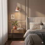 Modern Wooden Cone Shade Wall Sconce with Pull Chain