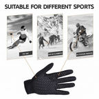 Touchscreen Winter Gloves Thermal Windproof Full Finger Neoprene Gloves with Zipper Wrist and Non-Slip Grip for Men and Women