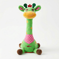 Interactive Singing Giraffe Plush Toy Talking Musical Stuffed Animal with Nursery Rhymes and Voice Repeat for Toddlers