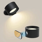 Rechargeable LED Wall Light Cordless Rotatable Wall Sconce with Touch Control Dimmable Battery Operated Wall Lamp for Bedroom and Living Room