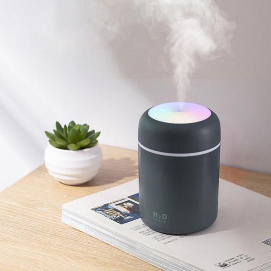 Portable Ultrasonic Humidifier Aroma Diffuser Cool Mist USB Powered with Color Changing Night Light for Home Car and Office