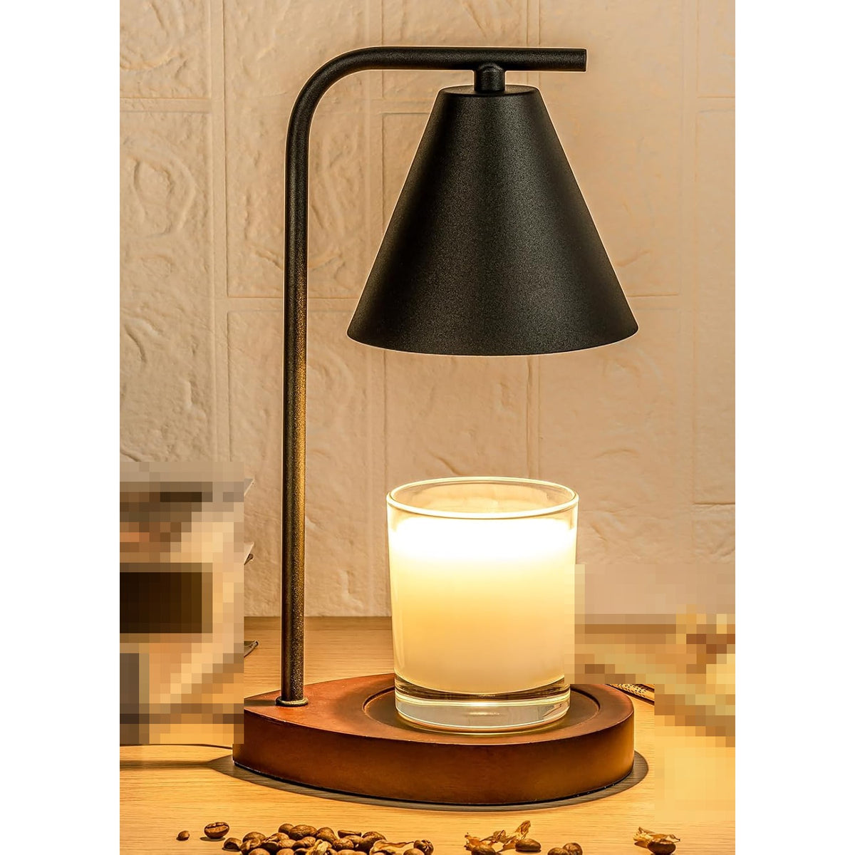 Candle Warmer Lamp Electric Wax Melting Table Light with Dimmer and Timer Flameless Fragrance Lamp for Jar Candles