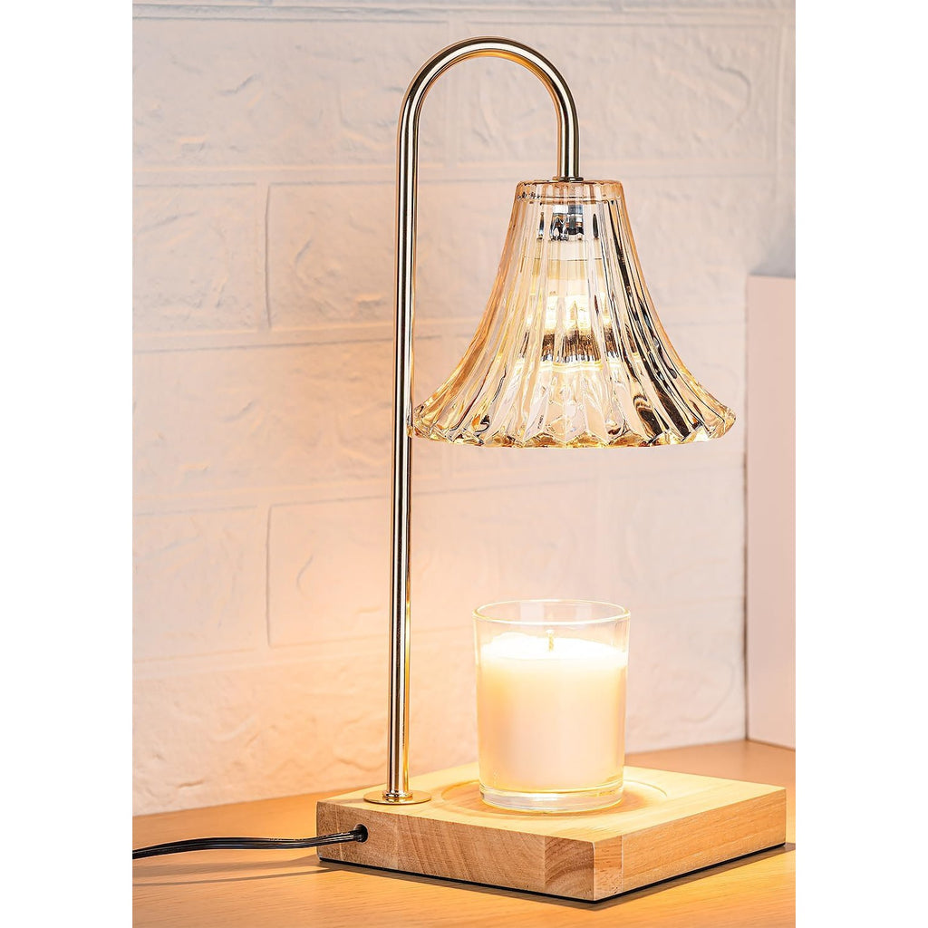Candle Warmer Lamp Electric Wax Melting Table Light with Dimmer and Timer Flameless Fragrance Lamp for Jar Candles