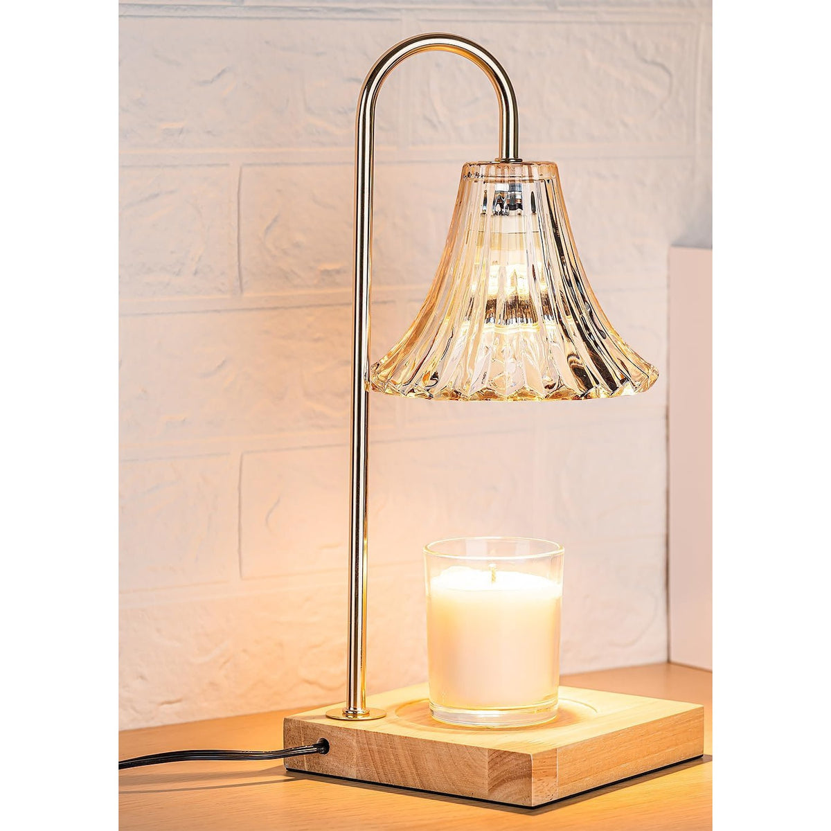 Candle Warmer Lamp Electric Wax Melting Table Light with Dimmer and Timer Flameless Fragrance Lamp for Jar Candles