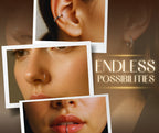 Retractable Clip-On Hoop Earrings for Unpierced Ears with Padded Clasp