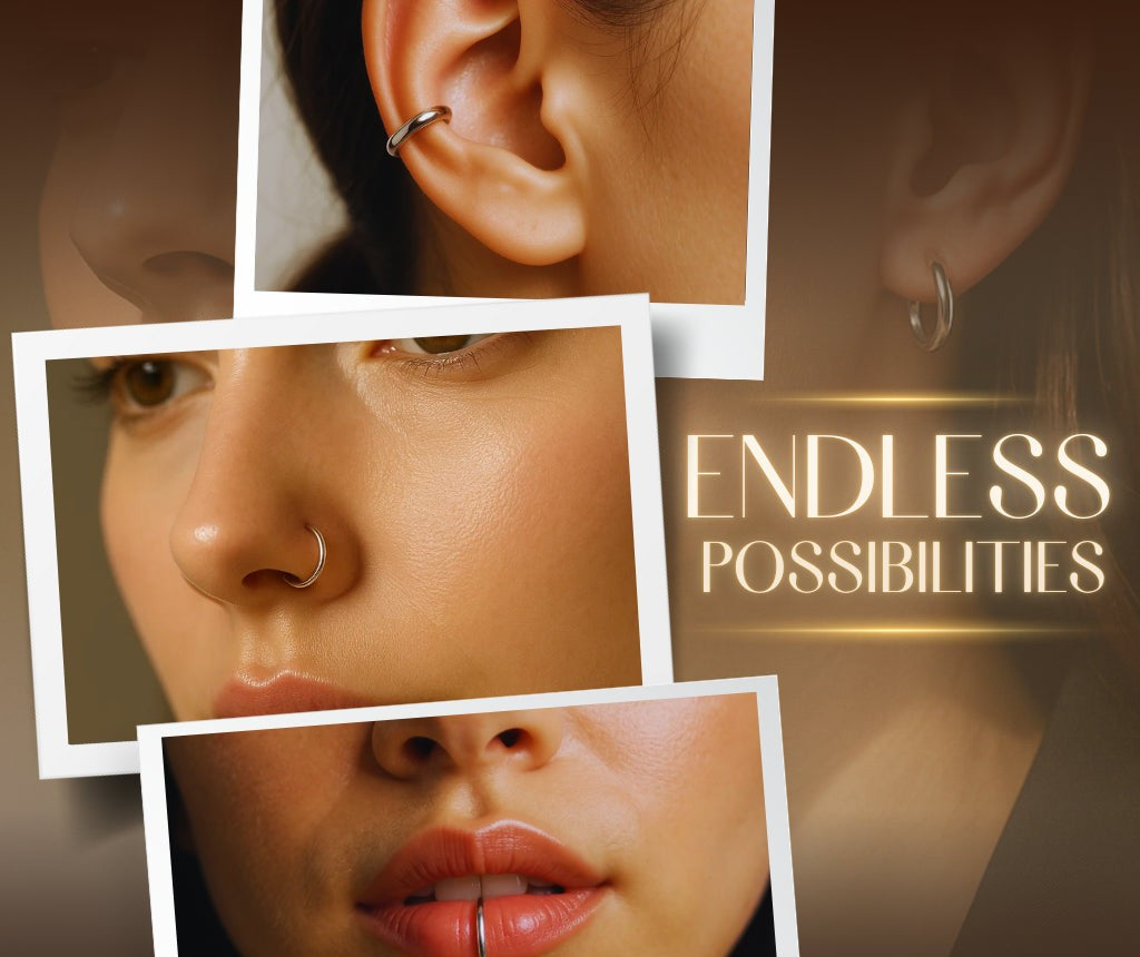 Retractable Clip-On Hoop Earrings for Unpierced Ears with Padded Clasp