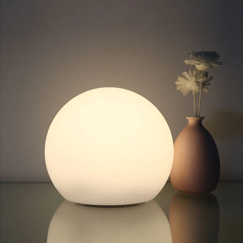Minimalist Glass Solar Table Lamp With Cordless USB Charging — Harbor Light Co.