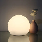 Minimalist Glass Solar Table Lamp With Cordless USB Charging — Harbor Light Co.