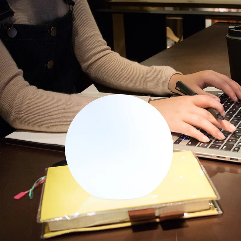 Minimalist Glass Solar Table Lamp With Cordless USB Charging — Harbor Light Co.