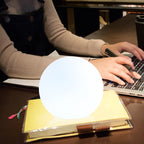 Minimalist Glass Solar Table Lamp With Cordless USB Charging — Harbor Light Co.