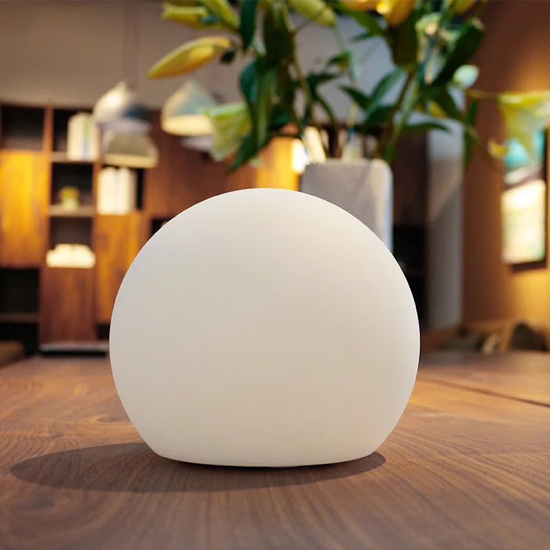 Minimalist Glass Solar Table Lamp With Cordless USB Charging — Harbor Light Co.