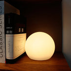 Minimalist Glass Solar Table Lamp With Cordless USB Charging — Harbor Light Co.