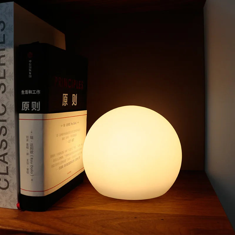 Minimalist Glass Solar Table Lamp With Cordless USB Charging — Harbor Light Co.