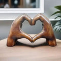 Heart Hands Sculpture Resin Decorative Figurine Love Heart Hand Statue Modern Home Decor Accent for Shelf Table and Bedroom