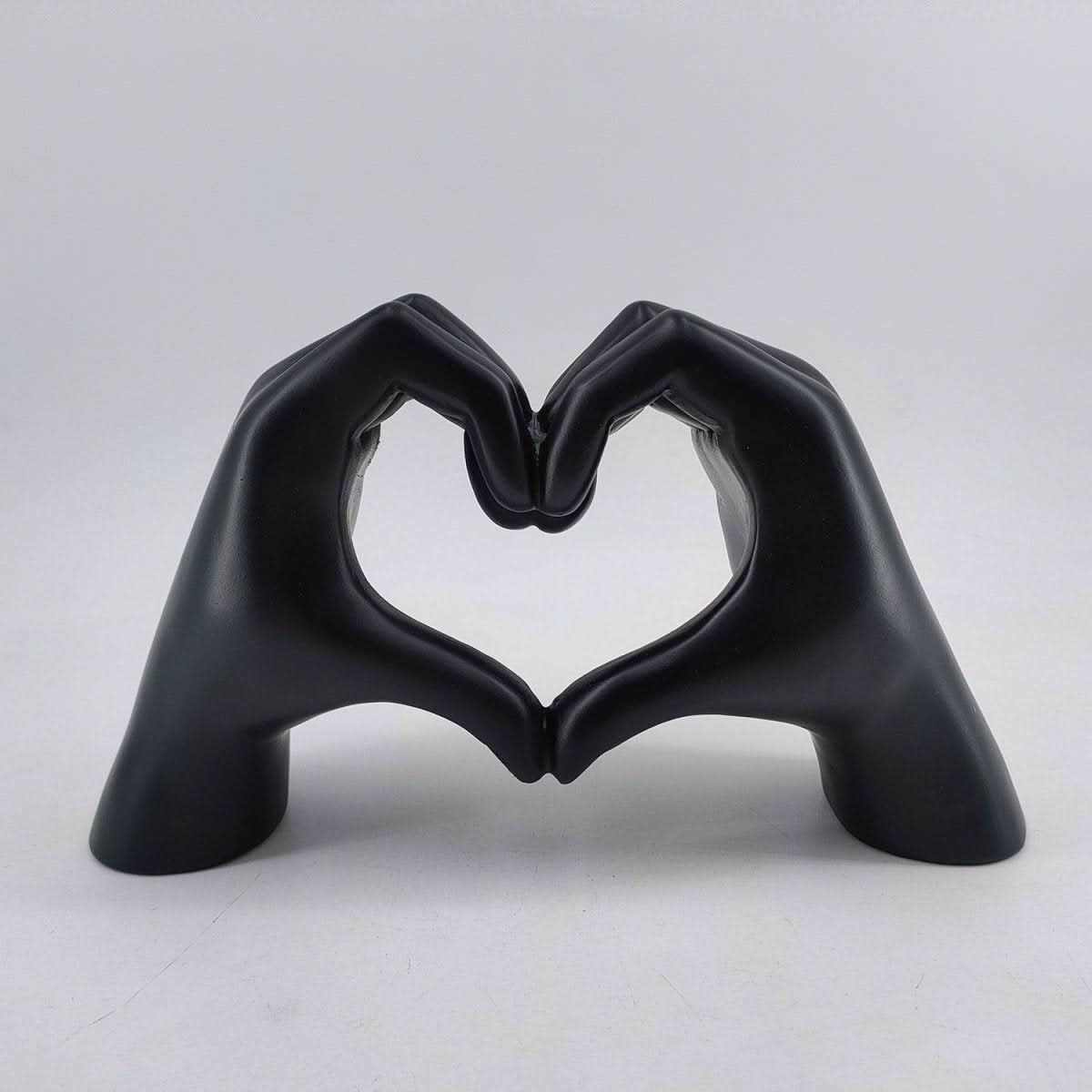 Heart Hands Sculpture Resin Decorative Figurine Love Heart Hand Statue Modern Home Decor Accent for Shelf Table and Bedroom