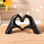 Heart Hands Sculpture Resin Decorative Figurine Love Heart Hand Statue Modern Home Decor Accent for Shelf Table and Bedroom