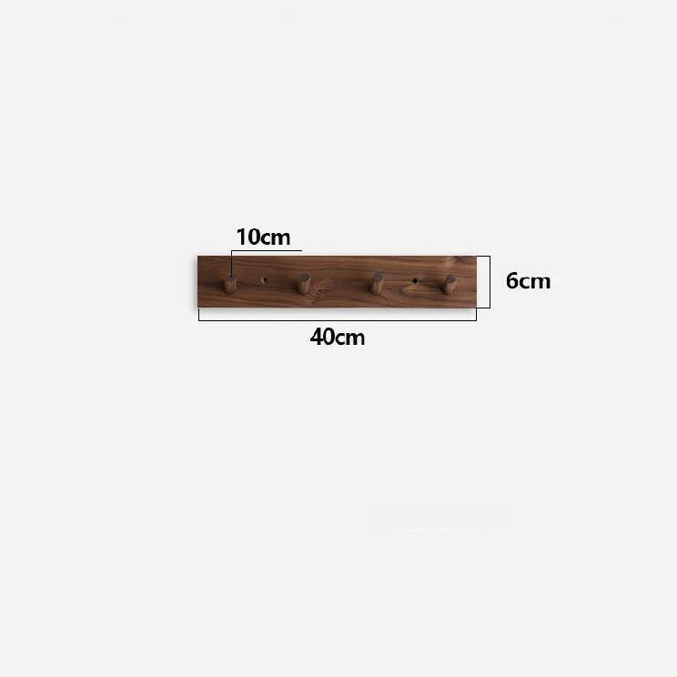 Minimalist Wooden Wall Coat Rack Handmade Solid Wood Peg Rail with Round Hooks for Entryway Hallway and Bedroom