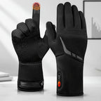 Heated Gloves Rechargeable Battery Powered Waterproof Windproof Touchscreen Winter Gloves for Skiing Cycling and Outdoor