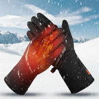 Heated Gloves Rechargeable Battery Powered Waterproof Windproof Touchscreen Winter Gloves for Skiing Cycling and Outdoor