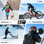 Heated Gloves Rechargeable Battery Powered Waterproof Windproof Touchscreen Winter Gloves for Skiing Cycling and Outdoor