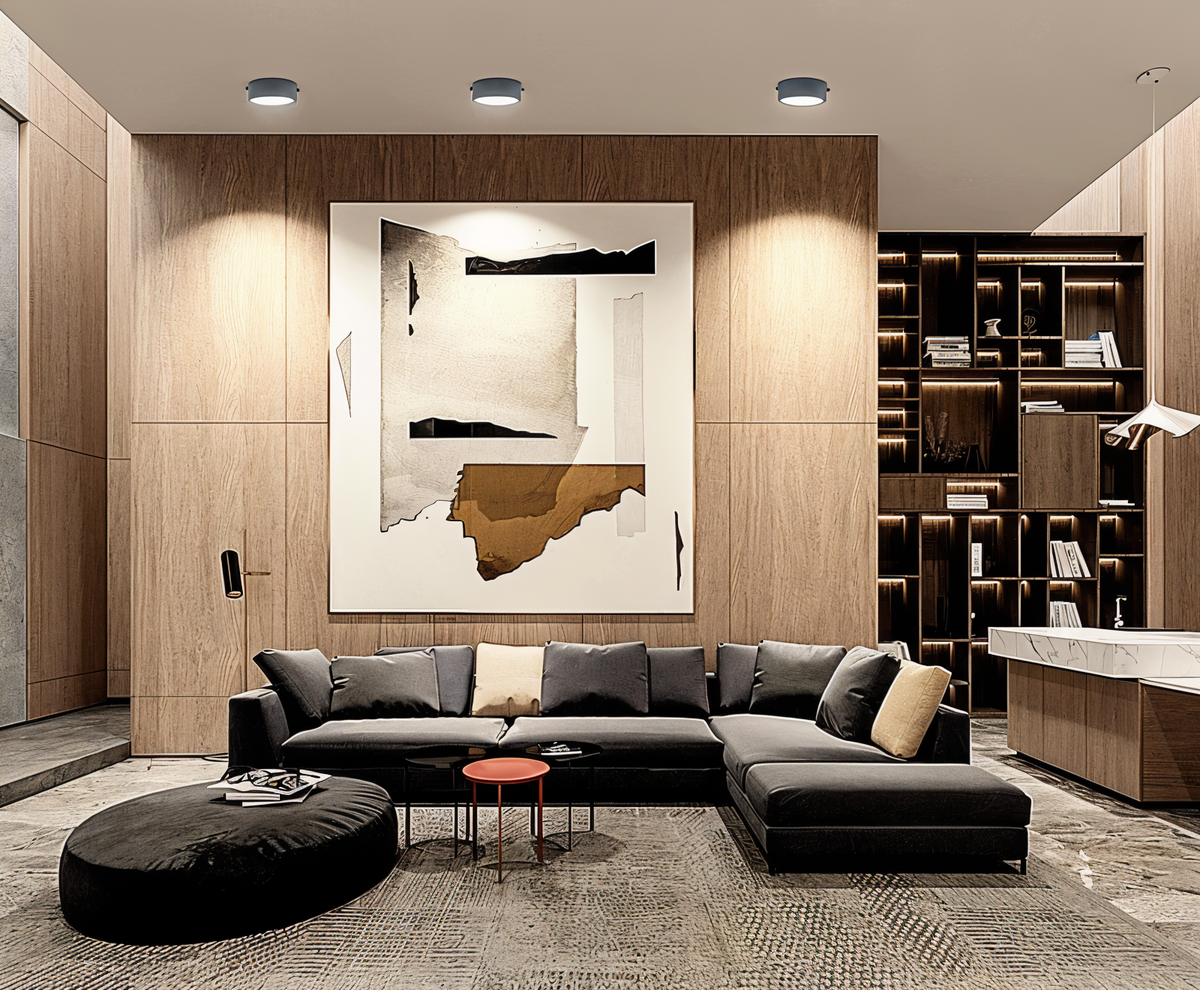 Modern Iron Flush Mount Ceiling Light — Harbor Light Co.