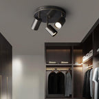 Adjustable 3/5-Light Spotlight Ceiling Light with Round Canopy