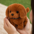 Interactive Robot Puppy Plush Toy Walking Barking Sitting Electronic Dog with Tail Wagging Sound and Touch Activated for Kids