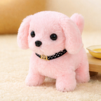 Interactive Robot Puppy Plush Toy Walking Barking Sitting Electronic Dog with Tail Wagging Sound and Touch Activated for Kids