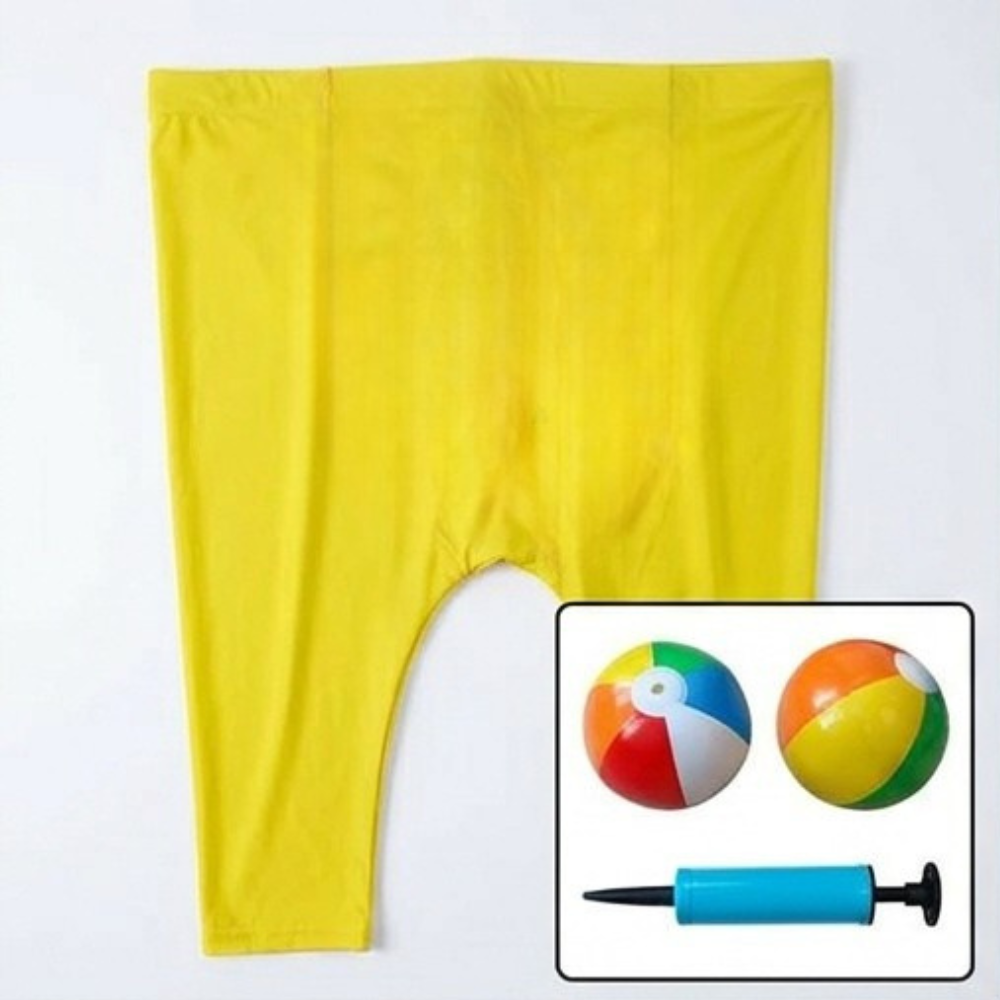 Giant Stretch Pants Ball Catching Party Game with Inflatable Beach Balls