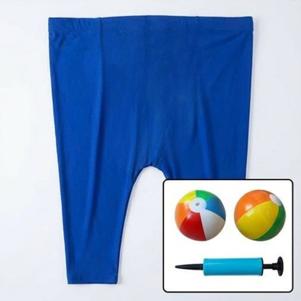 Giant Stretch Pants Ball Catching Party Game with Inflatable Beach Balls