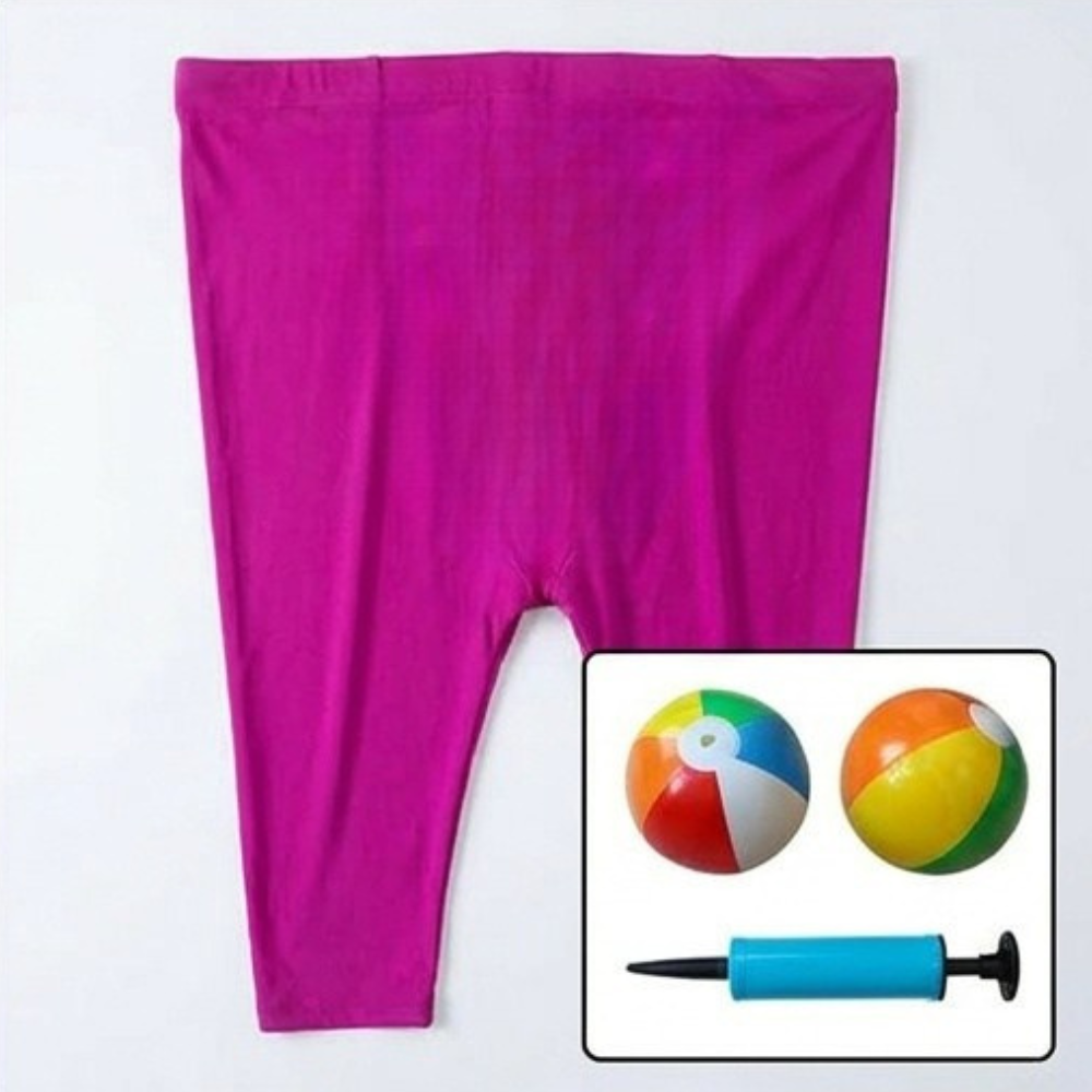 Giant Stretch Pants Ball Catching Party Game with Inflatable Beach Balls