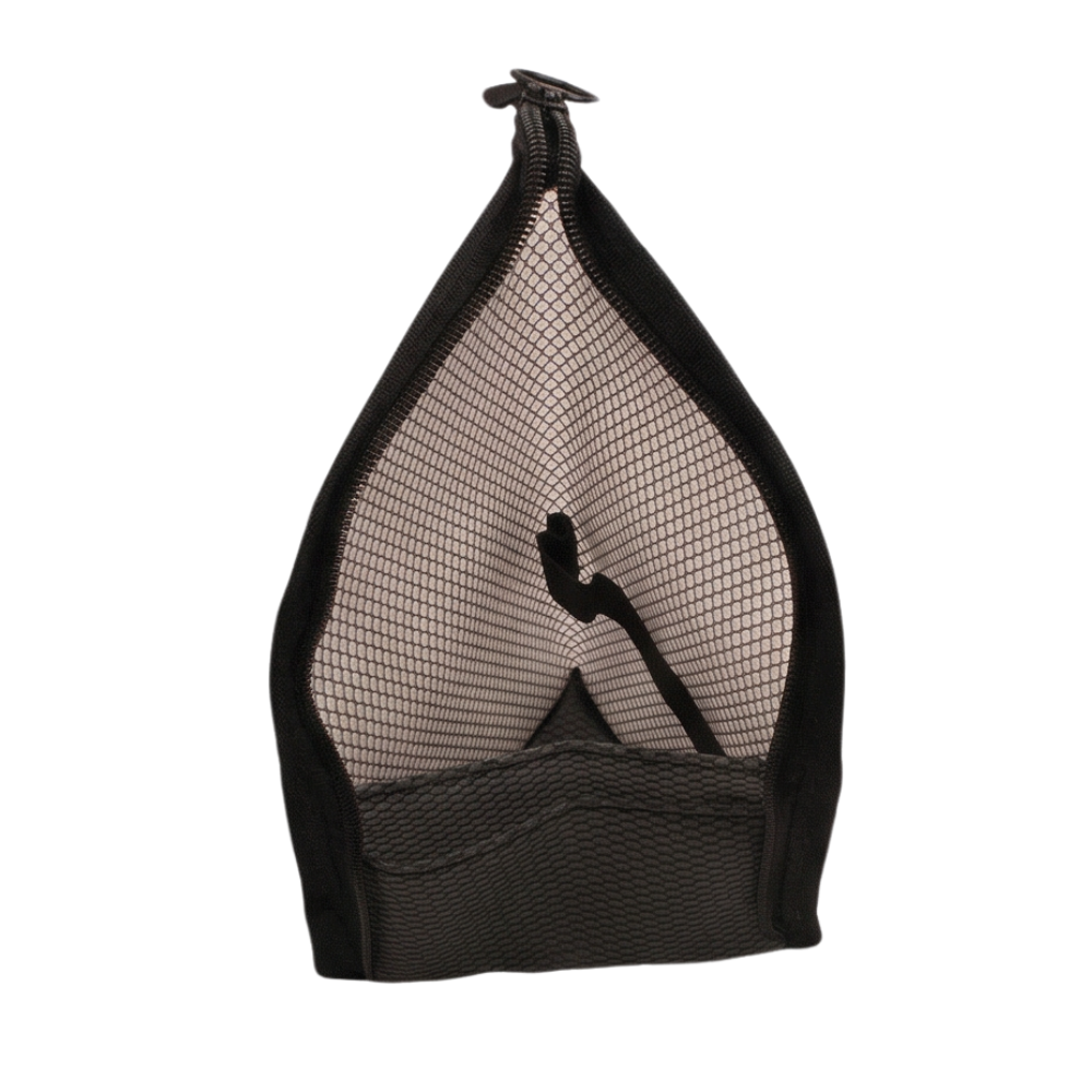 Self Standing Mesh Travel Toiletry Pouch with Dividers and Hanging Loop