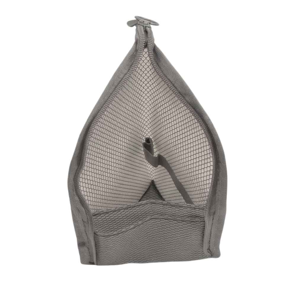 Self Standing Mesh Travel Toiletry Pouch with Dividers and Hanging Loop