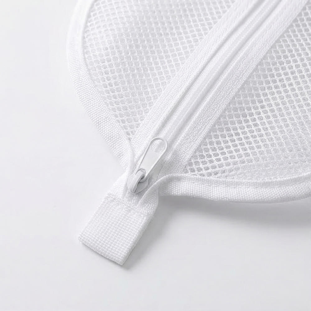 Self Standing Mesh Travel Toiletry Pouch with Dividers and Hanging Loop